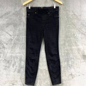 SPANX Pull On Jeans Black Skinny Jegging Ankle Legging Stretch Sz S Petitte